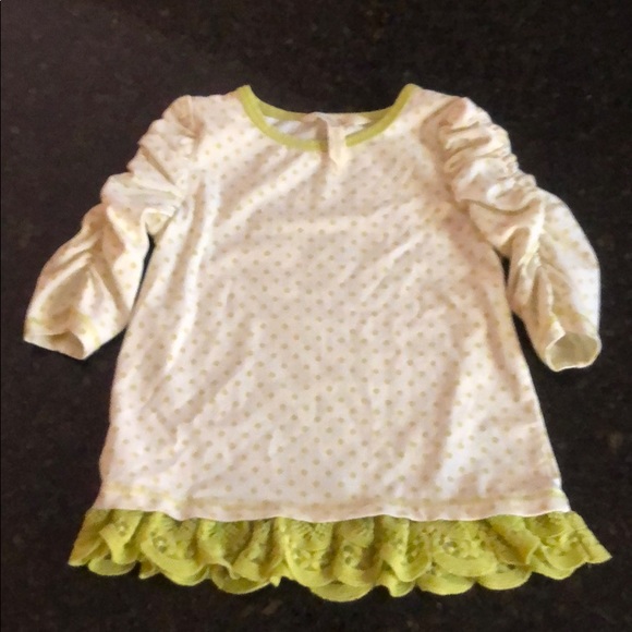 MJ Rouched 3/4 Ruffled Top, GUC, 4 - Picture 1 of 6